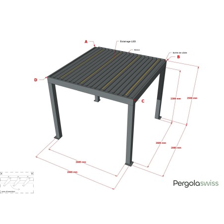 Plan 3x3m - Anthracite/Bicolore