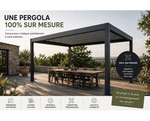 Pergola bioclimatique sur mesure | Configurateur 3D | PergolaSwiss