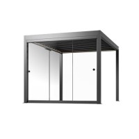 Paroi vitrée - Vitrage coulissant avec cadre